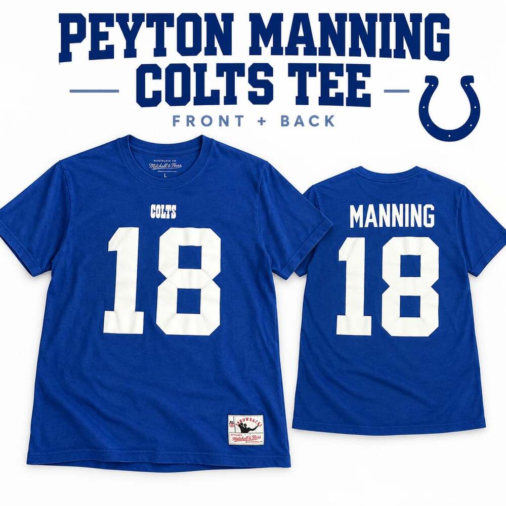Mitchell & Ness Indianapolis Colts Peyton Manning #18 Throwbacks T-Shirt